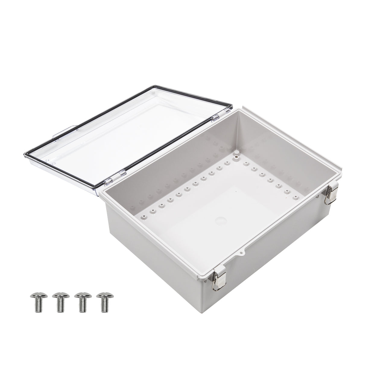 Boxco P-Series 300x400x150mm Plastic Enclosure, IP67, IK08, ABS, Transparent Cover, Molded Hinge and Latch Type - PHOTO 3