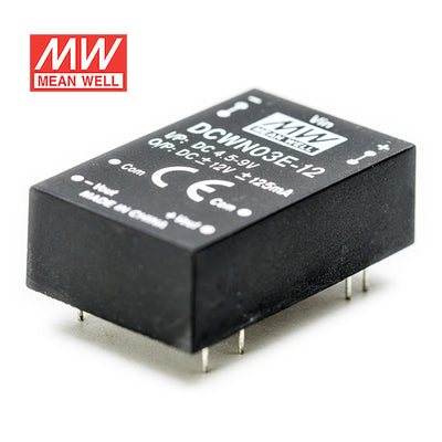 Mean Well DCWN03E-12 DC-DC Converter - 3W 4.5~9V DC in 12V out 125mA