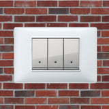 Vimar Plana Plastic 3 Gang Switch - White - 16A - PHOTO 17