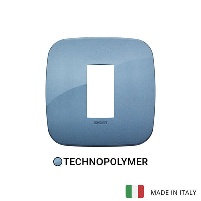 Vimar Arke Round Plate 1M Technopolymer Blue