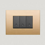 Vimar Arke Metal 3 Gang switch - Brushed Brass - 16A - PHOTO 2