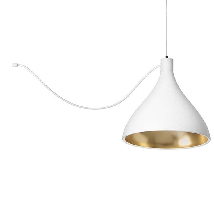 Pablo Pendant Swell String Single Medium White / Brass - PHOTO 1