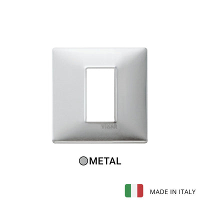 Vimar Plana Plate 1M Brushed Aluminium