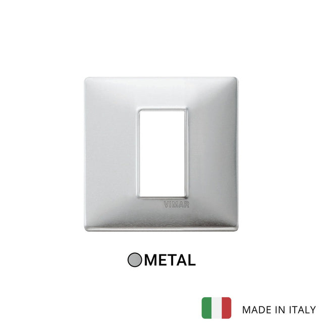Vimar Plana Plate 1M Brushed Aluminium