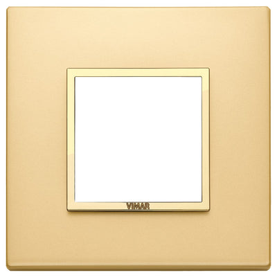 Vimar Eikon Evo Plate 2M Aluminium Satin Gold
