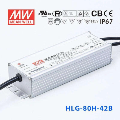 Mean Well HLG-80H-42B Power Supply 80W 42V - Dimmable 1.95A