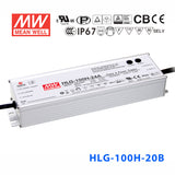 Mean Well HLG-100H-20AB Power Supply 100W 20V - Adjustable and Dimmable 4.8A