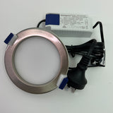 Energetic Clasp Recessed Downlight 11W 3K 90mm Cutout IP54  - Silver Trim