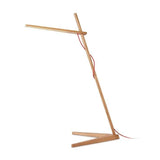 Pablo Floor Clamp Light 9W White Oak, Red Cable