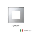 Vimar Eikon Plate 2M Mirror Glass Ice Silver - Square