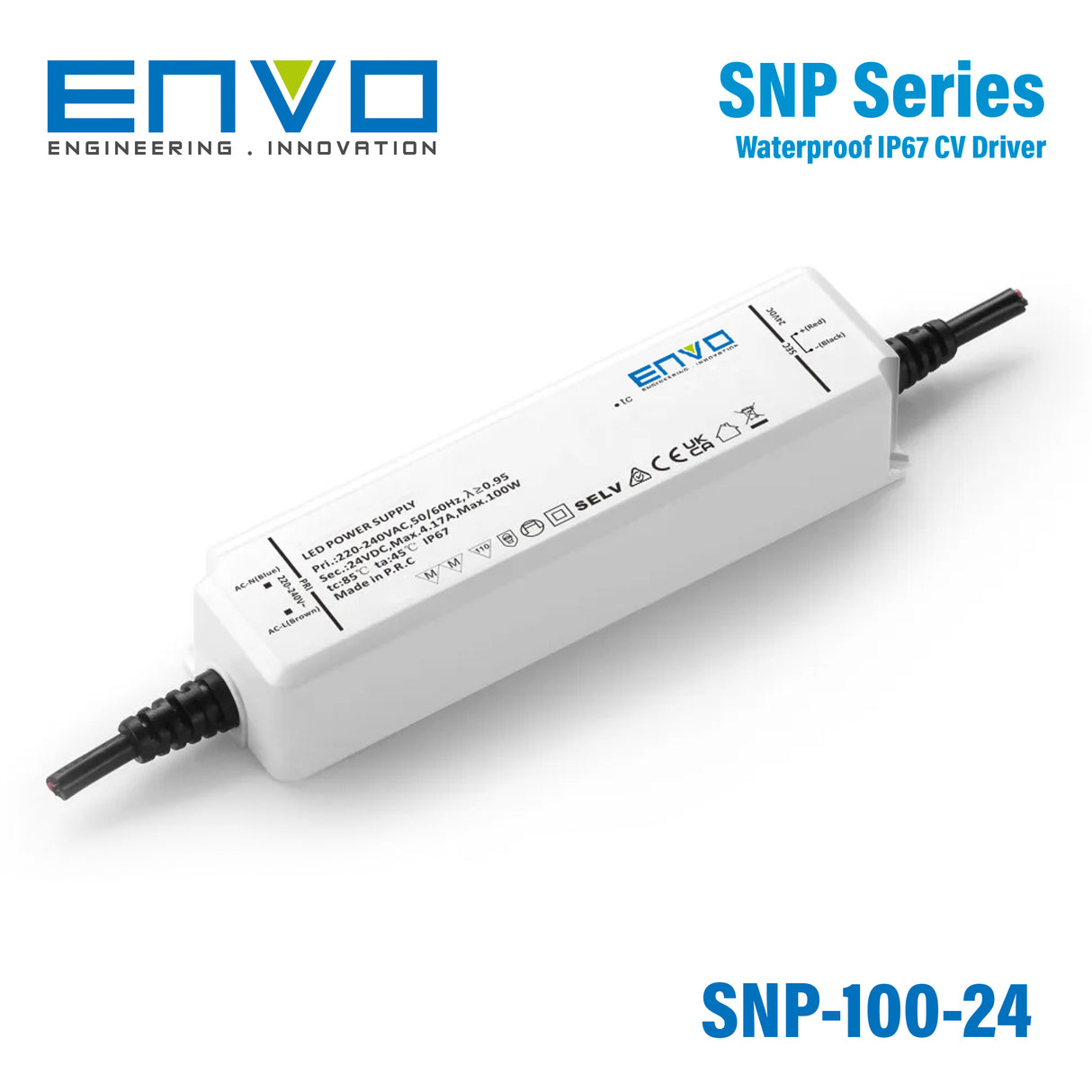 Envo EV-SNP-100-24 LED Driver 100W 24V Waterproof IP67 4.17A
