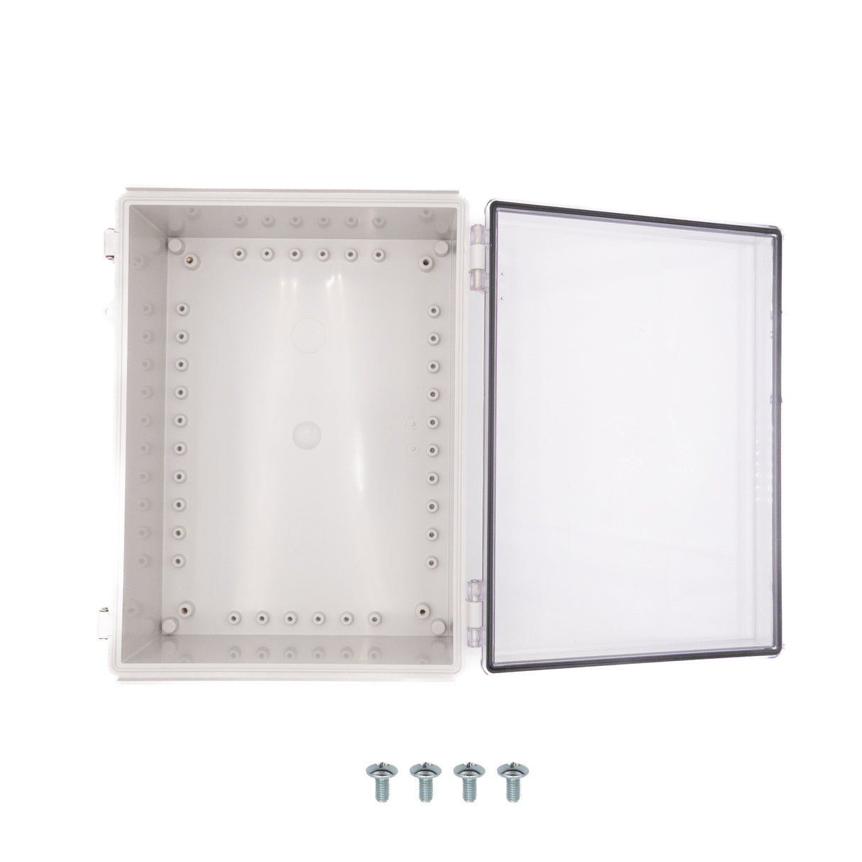 Boxco P-Series 280x380x130mm Plastic Enclosure, IP67, IK08, PC, Transparent Cover, Molded Hinge and Latch Type - PHOTO 2