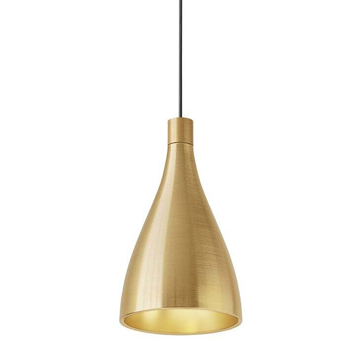 Pablo Pendant Swell Single Wide White / Brass - PHOTO 6