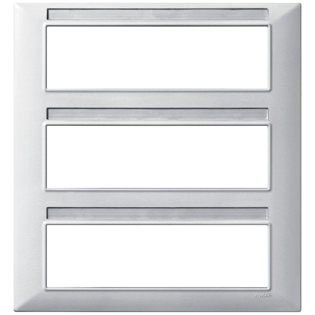 Vimar Plana Plate 21M Technopolymer Matt Silver