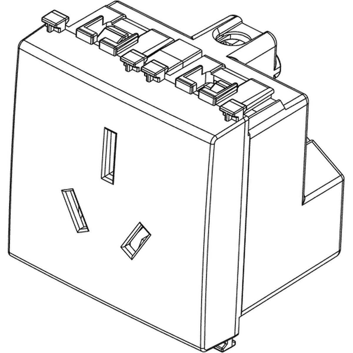 Vimar Arke 2P+E 15A Australian Sicury Outlet Aluminium - PHOTO 3