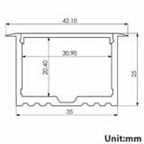 LED Extrusion EXRS35 Linear Profile - 2 Metres - PHOTO 2