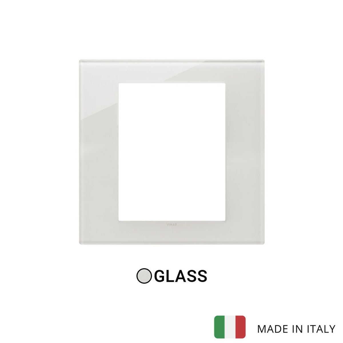 Vimar Eikon Exe Plate 8M Glass Milky White