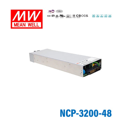 Mean Well NCP-3200-48 2-in-1 Rack Power Supply and Charger, 3192W 48V 133A