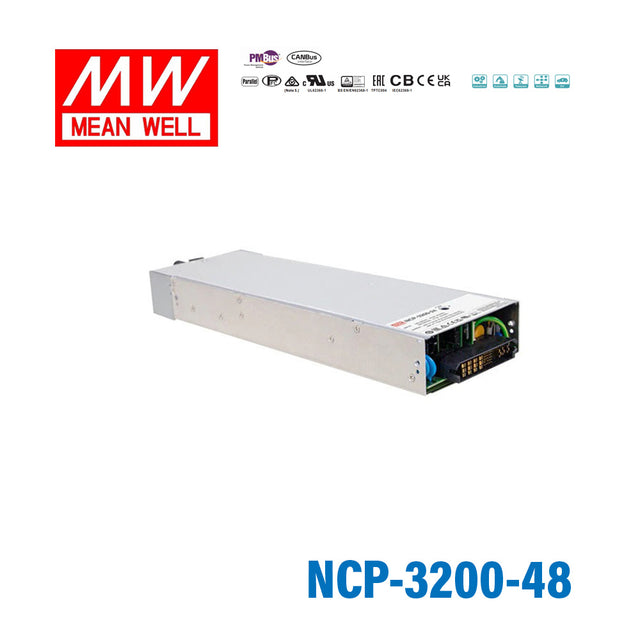 Mean Well NCP-3200-48 2-in-1 Rack Power Supply and Charger, 3192W 48V 133A