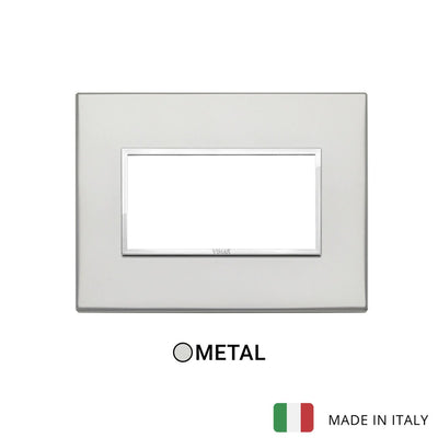 Vimar Eikon Evo Plate 4M Aluminium Silver