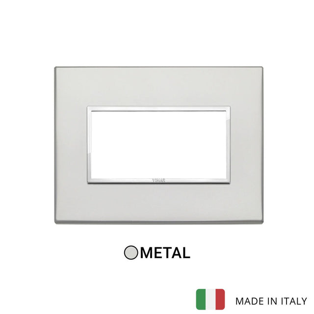 Vimar Eikon Evo Plate 4M Aluminium Silver