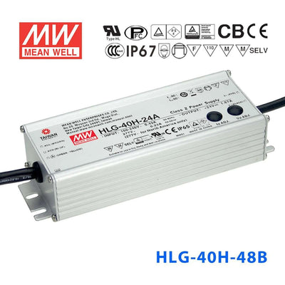 Mean Well HLG-40H-48B Power Supply 40W 48V - Dimmable 840mA
