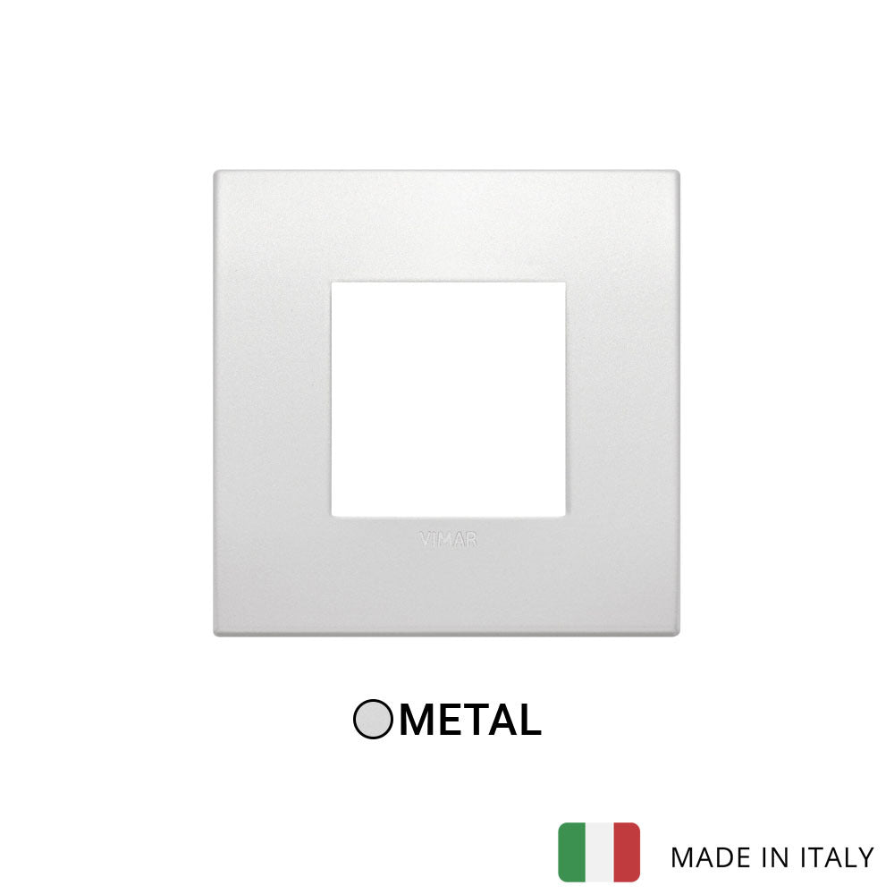 Vimar Arke Classic Plate 2M Metal Matt Pearl - Square