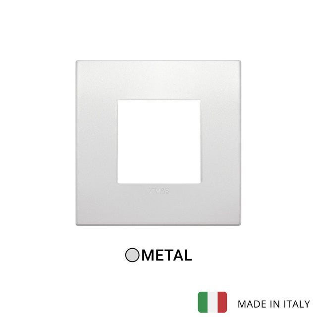 Vimar Arke Classic Plate 2M Metal Matt Pearl - Square