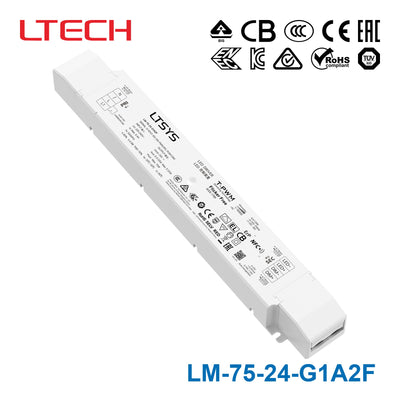 Ltech LM-75-24-G1A2F 75W 24VDC CV 0-10V LED Driver 3.12A