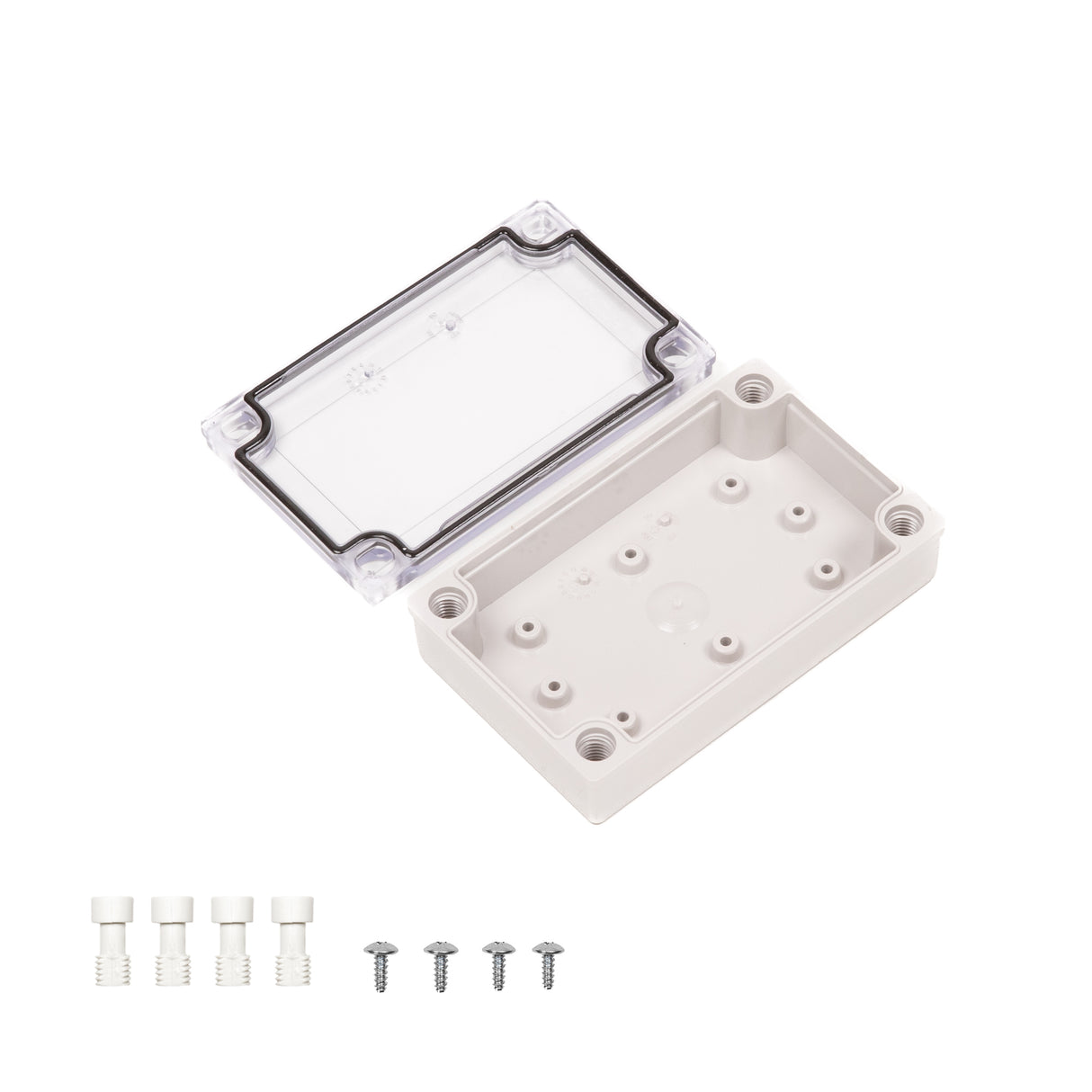Boxco M-Series 80x130x85mm Plastic Enclosure, IP67, IK08, ABS, Transparent Cover, Screw Type - PHOTO 3
