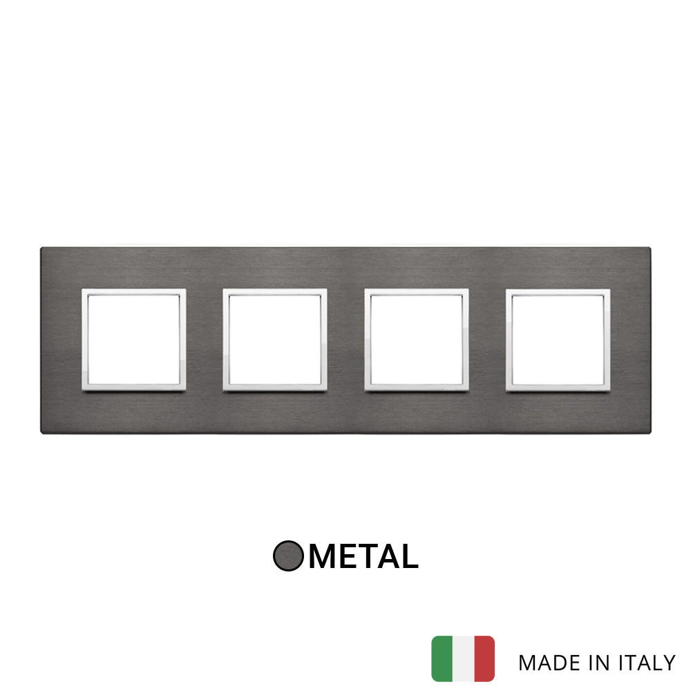 Vimar Eikon Evo Plate 8M (2+2+2+2) 71MM Aluminium Lava Grey