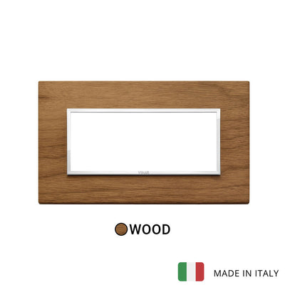 Vimar Eikon Evo Plate 5M Wood Italian Walnut