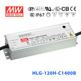 Mean Well HLG-120H-C1400AB Power Supply 151.2W 1400mA - Adjustable and Dimmable