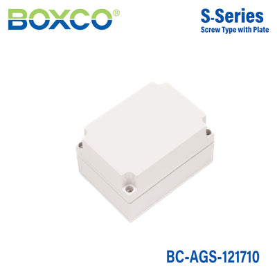 Boxco S-Series 125x175x100mm Plastic Enclosure, IP67, IK08, ABS, Grey Cover, Screw Type