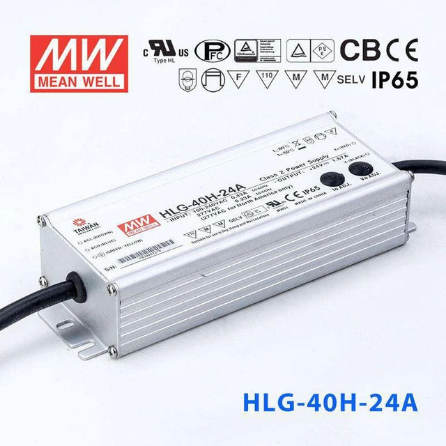 Mean Well HLG-40H-24A Power Supply 40W 24V - Adjustable 1.67A
