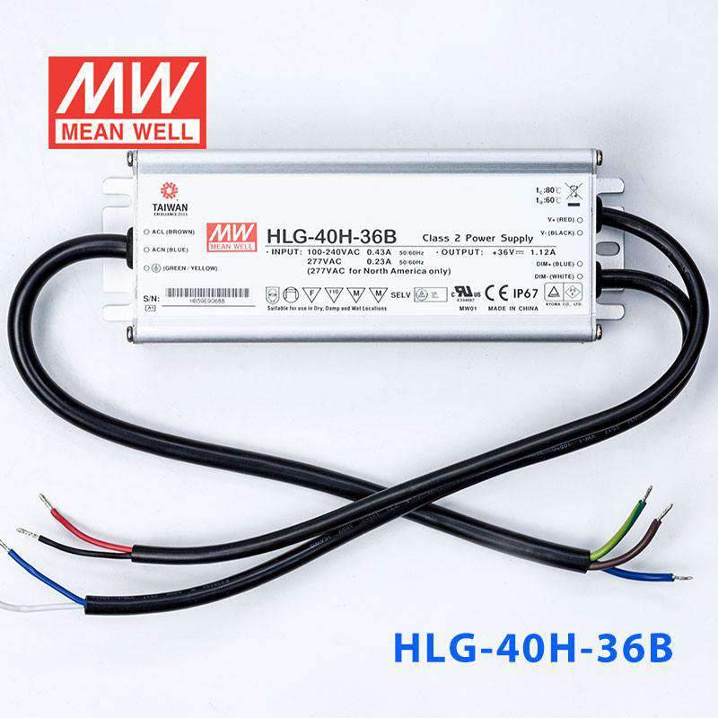 Mean Well HLG-40H-36B Power Supply 40W 36V - Dimmable 1.12A - PHOTO 2