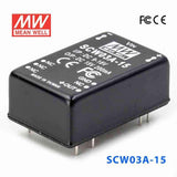 Mean Well SCW03A-15 DC-DC Converter - 3W 9~18V DC in 15V out