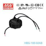 Mean Well HBG-100-60AB Power Supply 100W 60V - Adjustable and Dimmable