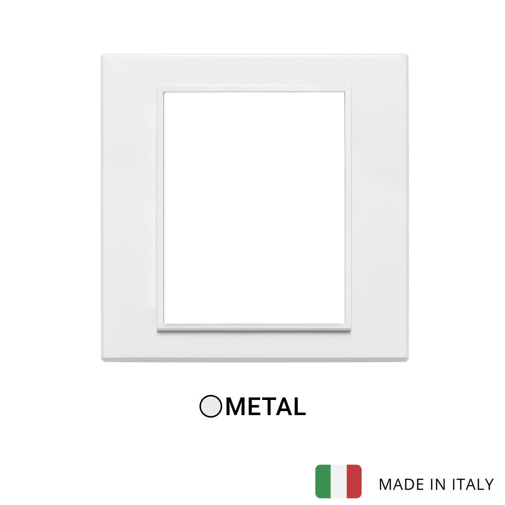 Vimar Eikon Evo Plate 8(4+4)M Aluminium Total White