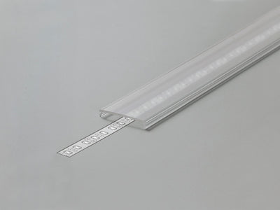 Archilight Extrusion Diffuser - 2 Metre - Transparent - Click