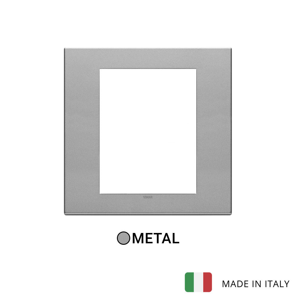 Vimar Eikon Exe Plate 8M Metal Silver