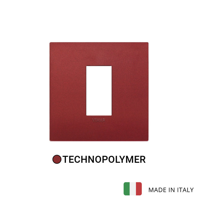 Vimar Arke Classic Plate 1M Technopolymer Matt Red