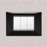 Vimar Plana Plastic 3 Gang Switch - Black - 16A - PHOTO 10