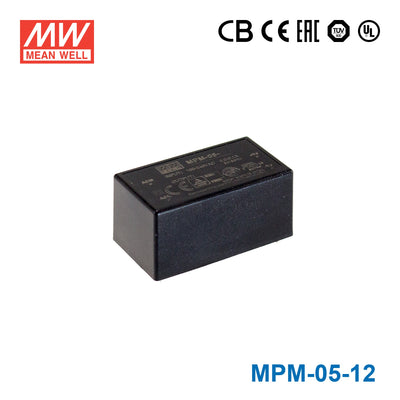 Mean Well MPM-05-12 Power Supply 5W 12V 420mA