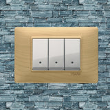 Vimar Plana Wood 3 Gang Switch - Wood Maple - 16A - PHOTO 7