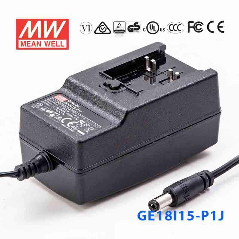 Mean Well GE18I15-P1J Power Supply 18W 15V 1.2A