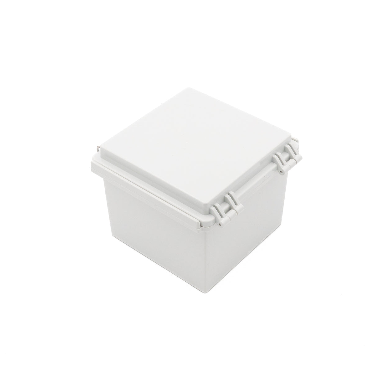 Boxco P-Series 150x150x120mm Plastic Enclosure, IP67, IK08, PC, Grey Cover, Molded Hinge and Latch Type - PHOTO 1