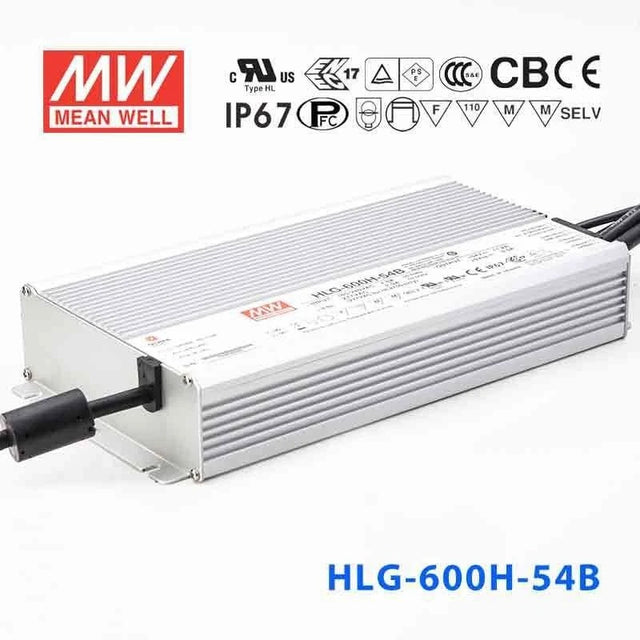 Mean Well HLG-600H-54B Power Supply 600W 54V- Dimmable 11.2A