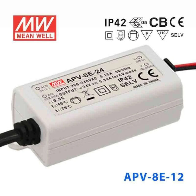 Mean Well APV-8E-12 Power Supply 8W 12V 670mA