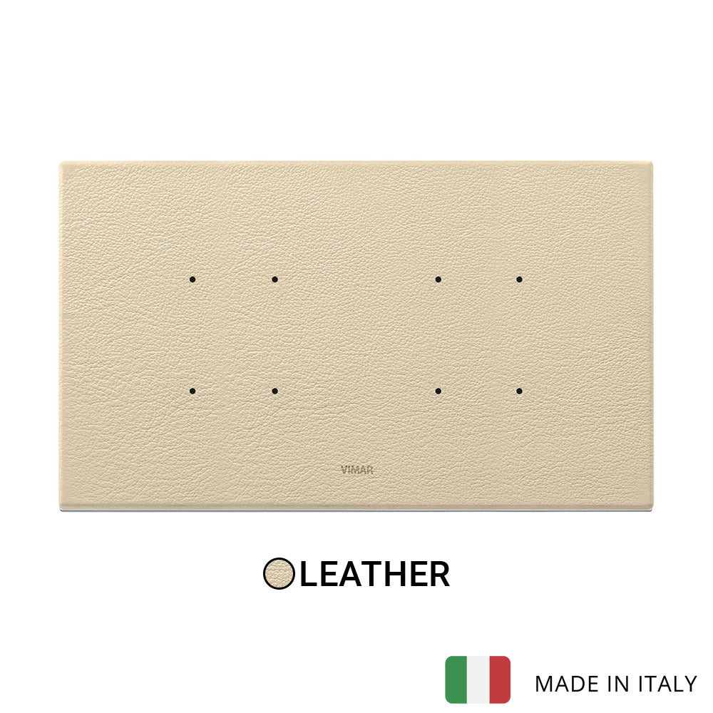 Vimar Eikon Tactil Plate 5MBS (2+blank+2) Leather Cream